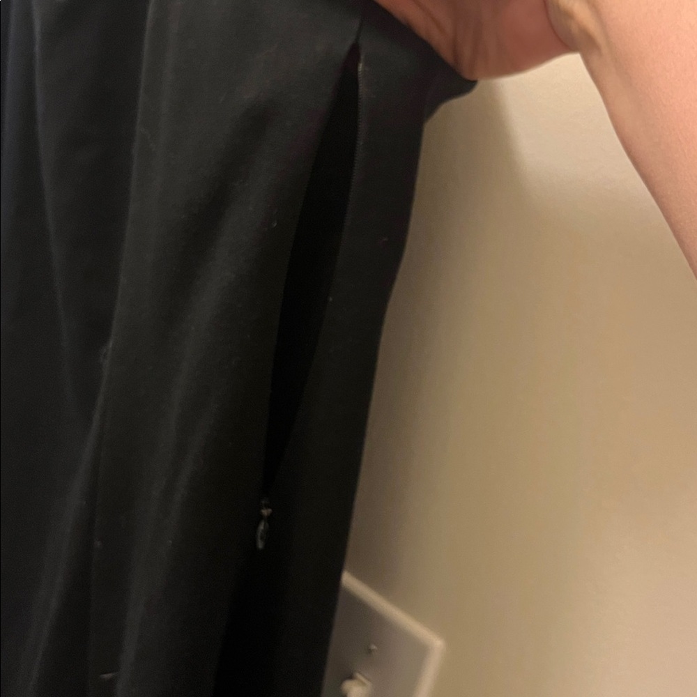 Eileen Fisher Black Sleeveless V-Neck Midi Dress size large - Picture 7 of 10